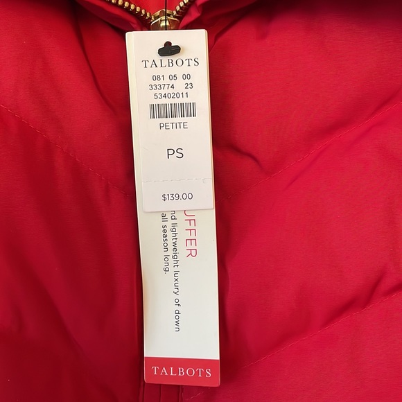 NWT Talbots S petite Down Puffer Vest - Picture 3 of 9